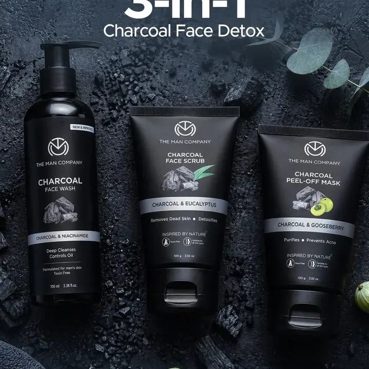 Face Wash + Scrub + Mask, Black