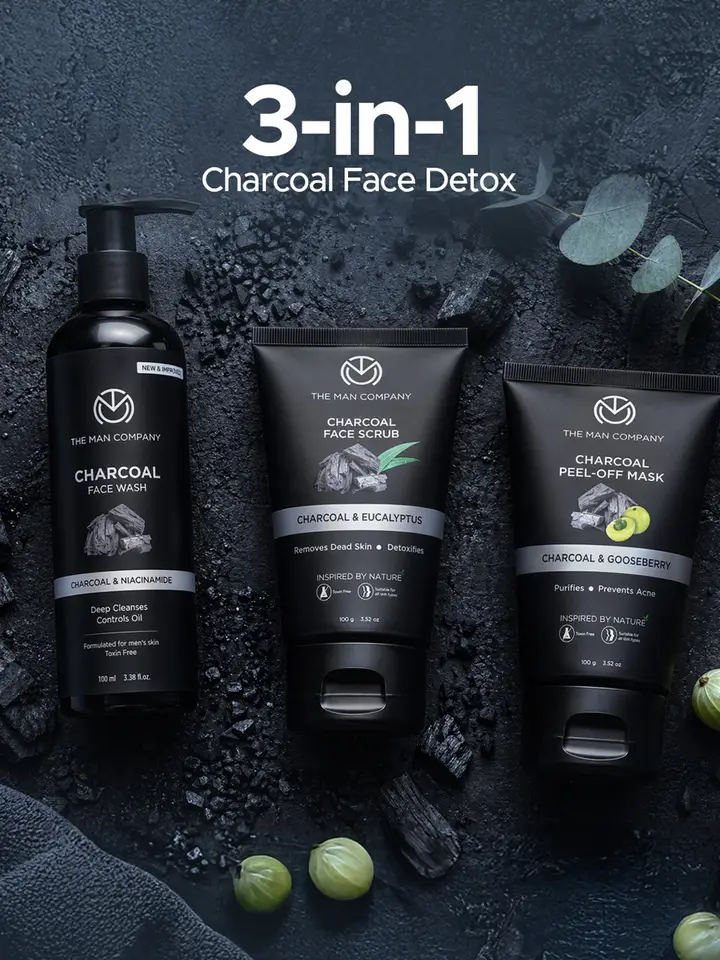 Face Wash + Scrub + Mask, Black