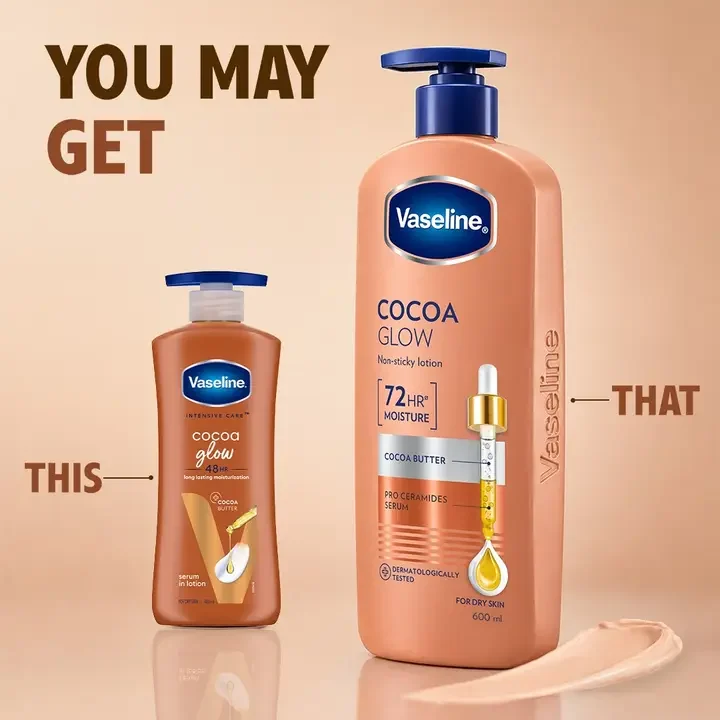 Cocoa Glow Body Lotion 600 ml, Brown