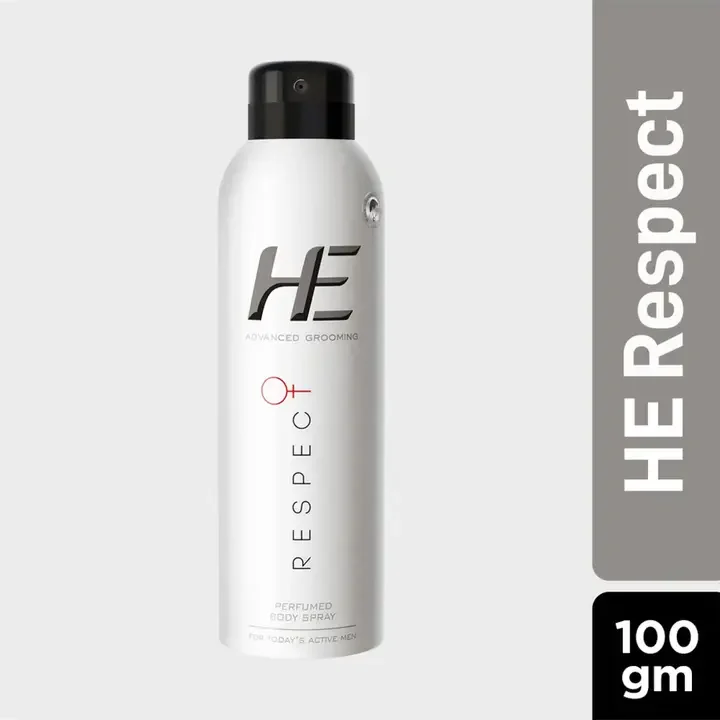 Men Respect Body Spray 100g, White