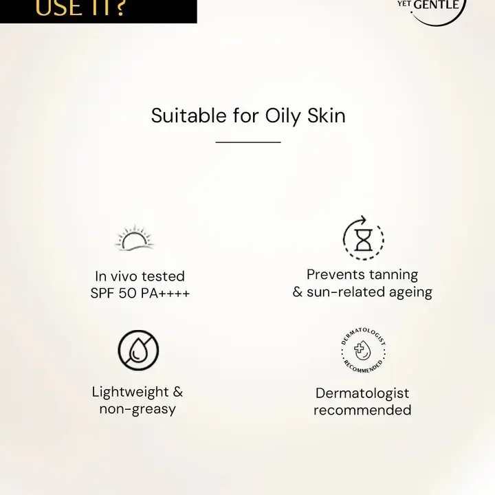 Lightweight Gel Sunscreen 50g, Yellow