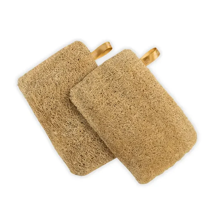 Set Of 2 Sun Dried Loofah, Brown