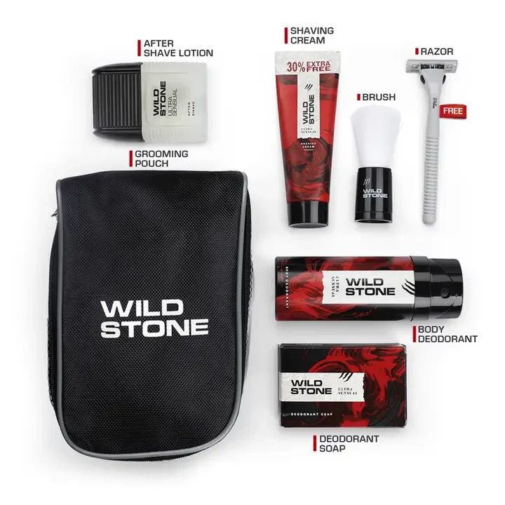 Men 7 Essentials Grooming Kit, Black