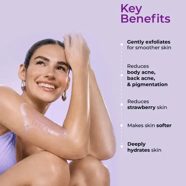 Exfoliating Body Wash 250ml, Purple