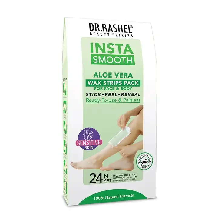 Aloe Vera Wax Strips- 24 Strip, Green
