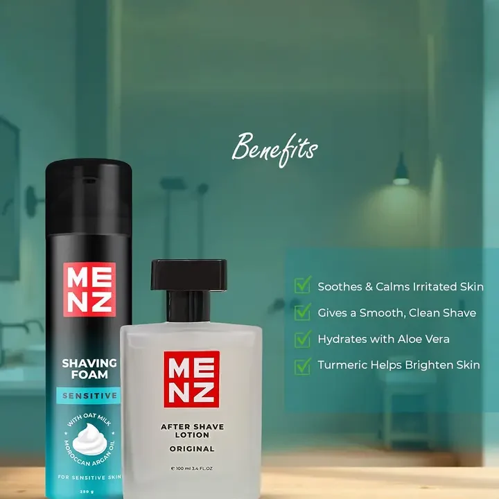 2 Pcs Shaving Foam & Lotion, Blue