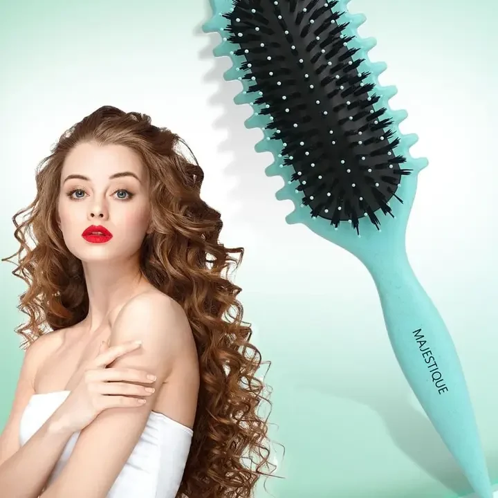 Detangler Flat Hair Brush, Green