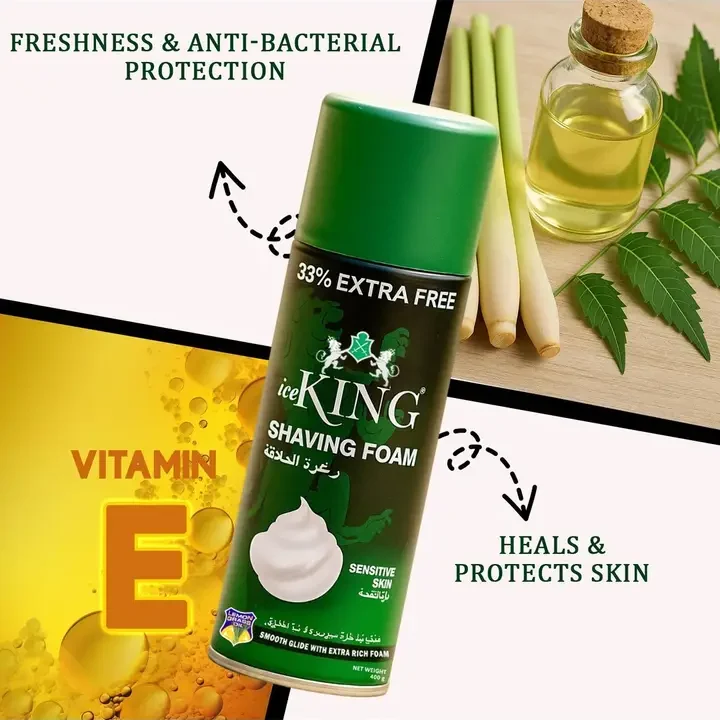 2 Pcs Shaving Foam - 400 g, Green