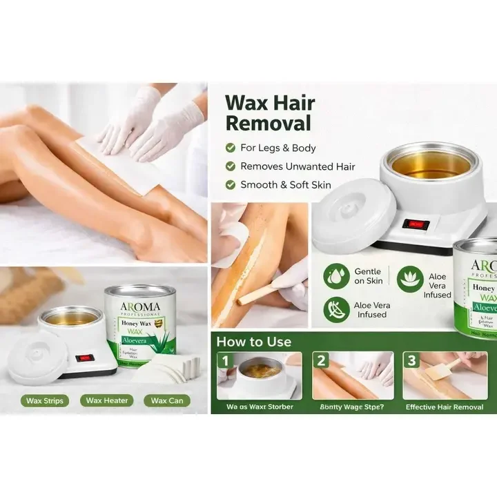 Hot Wax & Hair Removal Kit, White