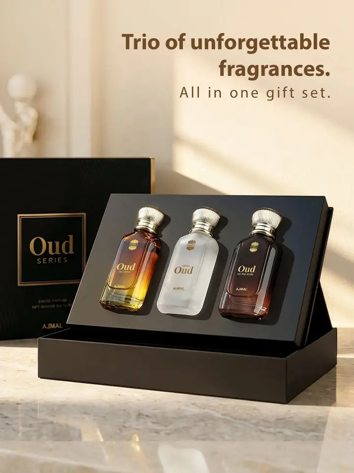 Unisex Oud Series Giftset-90ml, Transparent