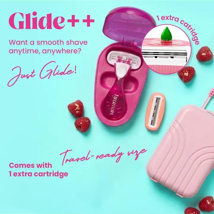 Glide++ 3 Blade Razor, Pink