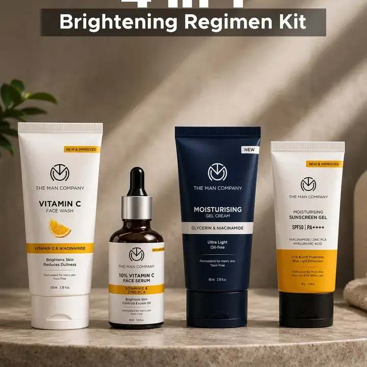 4pcs Brightening Combo For Men, Black